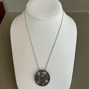 Intricate Sterling Silver Dream Pendant Necklace with Delicate Chain
